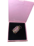 Load image into Gallery viewer, Silver Swarovski Crystal Cylinder Charm by Allysa Payne Beverly Hills