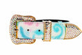 Load image into Gallery viewer, Abstract Floral Italian Leather/Swarovski Crystal Collar
