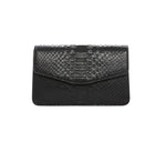 Classic Black Python Clutch