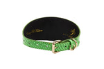 Dark Neon Green Snake 3” Wide Style Collar