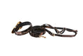 Load image into Gallery viewer, Brown Lace In Leather Print Suede Italian Leather With Ornate Swarovski Crystal Italian Hardware Set