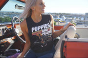 Puppies & Pilates Crop Top | Gift for Dog Moms & Yoga Lovers