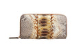 Load image into Gallery viewer, Neutral Brown & Gold Zipper Wallet by Allysa Payne Beverly Hills