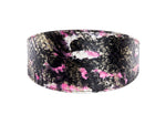 Black, White, Pink, Gold Snake 3 Wide Style Collar