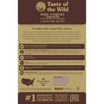 Taste of the Wild Adult Pine Forest Venison and Legumes Canine Food