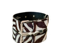Load image into Gallery viewer, Luxury Pet Fashion Zebra Print Hair On Hide Italian Leather Collar With Classic Hardware