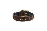 Brown Snake Print Hair On Hide Italian Leather With Modern Style Italian Hardware