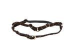 Brown Snake Print Hair On Hide Italian Leather Harness