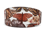 Butterfly Print Italian Leather 3 Wide Style Collar