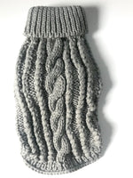 Irish Isle Handknit, Mockneck, Silver