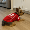Load image into Gallery viewer, Parisian Pet 'Team England' Jersey for Dogs & Cats – England Flag-Inspired Pet Outfit, Soccer Fan Apparel for Dogs & Cats, White and Red