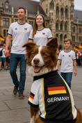Load image into Gallery viewer, Parisian Pet 'Team Germany' - Jersey, Dog Sports Jersey for Soccer Fans, Germany Flag Dog Shirt for Dogs & Cats, Black