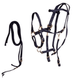 Load image into Gallery viewer, Jeffers Nylon Combination Horse Halter Bridle with Reins
