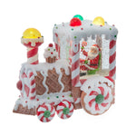 Kurt Adler 7.5-Inch Battery Operated USB LED Lighted Santa Train Lantern with Spinning Glitter Water.
