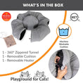 Load image into Gallery viewer, K&H Thermo-Kitty Heated Cat Tunnel – Indoor Heated Cat Bed and Play Tunnel with Machine Washable Pillow