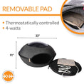 Load image into Gallery viewer, K&H Thermo-Lookout Pod Heated Cat Bed – Indoor Heated Cat Cave with Window, Removable Cushion, Cozy & Energy-Efficient