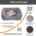 Load image into Gallery viewer, K&H Thermo-Pet Lounge Sleeper Heated Cat & Small Dog Bed – Plush, Non-Slip, Machine Washable Indoor Pet Bed