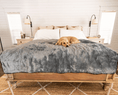 Load image into Gallery viewer, PupProtector™ Short Fur Waterproof Throw Blanket - Charcoal Grey