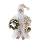Kurt Adler 18-Inch Kringles Cream Santa with Gift and Wreath