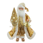 Kurt Adler 18-Inch KSA Kringle Standing Gold Santa with Tree