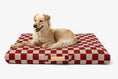 Load image into Gallery viewer, Red Checker | Dog Bed with Cover | Red Checkered Bedding LAY LO Pets