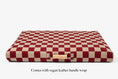 Load image into Gallery viewer, Red Checker | Dog Bed with Cover | Red Checkered Bedding LAY LO Pets