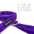Load image into Gallery viewer, EcoBark Purple Dog Leash- Padded Comfort Grip Leash Dog Pattern - 4ft, 5ft, and 6ft for XS, Small, and Medium Dogs