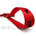 Load image into Gallery viewer, EcoBark Cherry Red Dog Leash- Padded Comfort Grip Leash with Dog Pattern - 4 ft, 5 ft, and 6 ft Leash for Small and Medium Dogs