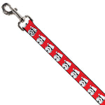 Dog Leash - Stormtrooper Santa Claus Face Red