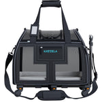 Luxury Lorry Pet Carrier with Removable Wheels and Telescopic Handle