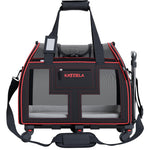 Luxury Lorry Pet Carrier with Removable Wheels and Telescopic Handle