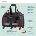 Load image into Gallery viewer, Luxury Lorry Pet Carrier with Removable Wheels and Telescopic Handle