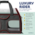 Luxury Rider Pet Carrier with Removable Wheels and Telescopic Handle