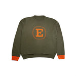 Green and orange cashmere men's sweater