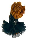 Load image into Gallery viewer, Marilyn Dog Tutu Dress, Black Sequins