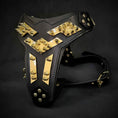 Load image into Gallery viewer, The ''Midas'' leather dog harness gold