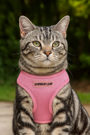 Parisian Pet 'Freedom Harness' for Dogs & Cats – Soft, Lightweight Adjustable Dog Harness in Pink