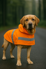 Parisian Pet 'Orange Raincoat' for Dogs & Cats, Waterproof Pet Outerwear, Dog Raincoat for Rain, Pet Rain Protection, Orange