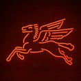 Load image into Gallery viewer, Mobilgas Flying Horse Red Neon Sign Light Glass
