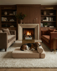 Load image into Gallery viewer, The Modern Day Bed — Boucle Lounge Dog Bed | High-Density Foam, Waterproof Lined, Washable