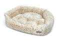 Load image into Gallery viewer, Cheetah Napper Bed by Southlake Paws, featuring a plush, spotted fabric in a cozy, rectangular shape.