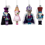 Kurt Adler 5-Inch Noble Gem Glass Nutcracker Suite Ornaments 4 Piece Set