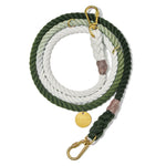 Olive Ombre Cotton Rope Dog Leash, Adjustable - Found My Animal