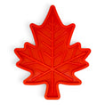 Load image into Gallery viewer, Red Canadian maple leaf-shaped nylon dog chew toy by Southlake Paws, designed to be indestructible and made in the USA.