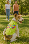 Load image into Gallery viewer, Parisian Pet 'Party Animal' Dog & Cat Shirt – Stylish Cotton T-Shirt, Embroidered Design, Machine Washable Pet Clothing – Light Green