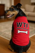Load image into Gallery viewer, Parisian Pet 'WTF' Pet Shirt - Funny Dog & Cat Shirt, Red