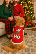 Load image into Gallery viewer, Parisian Pet 'Ho Ho Ho' Pet Holiday Shirt - Christmas Dog Outfit, Red