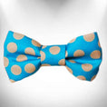 Load image into Gallery viewer, Polka Dot Dog Collars, Leads, and Bows - Tan Dots - 2 Styles