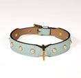 Load image into Gallery viewer, Leather Dog Collar in Cloud - Pearl, Made in Italy