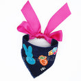 Load image into Gallery viewer, Peep Bunny Denim Bandana alternate view
